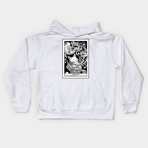 Opening Pandora's Box - Black Outlined Design Kids Hoodie by Nat Ewert Art